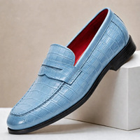 Mocassins Penny Homme en Cuir Véritable Gaufré Croco Respirants Décontractés Habillés Grandes Tailles Personnalisables Logo OEM ODM