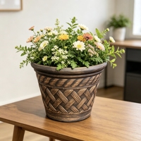 Pots à fleurs de luxe écologiques pour jardin extérieur, grands pots à fleurs pour salon, pot à plantes en plastique pour bonsaï, capacité de 14 L