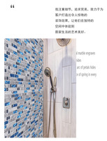 Mosaico de piedra natural mixta de cristal azul. Adecuado para la decoración de baños y cocinas en hoteles, villas y tiendas
