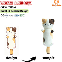 Peluche chat longue personnalisée OEM ODM, réplique 1:1 d'illustration, poupée en peluche chat longue de dessin animé, peluche douce sur mesure pour cadeau