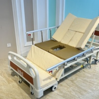 YH ABS Manuelles Luxus-Krankenhausbett mit Vollständig Gebogenem Rahmen Multifunktional Verstellbare Positionen für Senioren-Pflege zu Hause