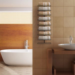 Giá Treo Rượu 9 Chai Gắn Tường, Giá Treo Khăn Bằng Kim Loại - Product Image 3