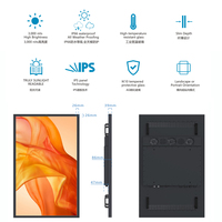 Écran d'affichage numérique LCD mural extérieur 55 pouces à cadre fin, étanche IP66, avec CMS intégré, pour affiches publicitaires et menus en magasin de détail
