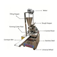 Machine à kubba électrique personnalisable, machine à momo, machine automatique à mochi et à coxinha, moteur en acier inoxydable de qualité alimentaire