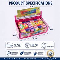 Jouet Squishy Arc-en-ciel en Mousse PU à Rebond Lent de 14 cm, Anti-stress, Kawaii, en Forme de Barre de Snack, pour Enfants, Vente en Gros, OEM