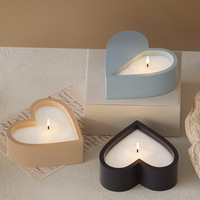 Gypse Ciment Amour Pot De Fleur Bougie Tasse Moule DIY En Forme De Coeur Pot De Stockage Pot De Fleur Silicone Moule Décoration de La Maison