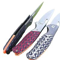 Couteau pliant de camping de poche DIY pour l'extérieur, lame en acier inoxydable D2 de 3,23 pouces, épaisseur de 3 mm, manche en acier inoxydable G10