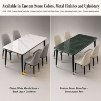 Ensemble de table à manger en bois moderne de style nordique de luxe pour appartement, maison, atelier ou salle de sport, meubles de salle à manger
