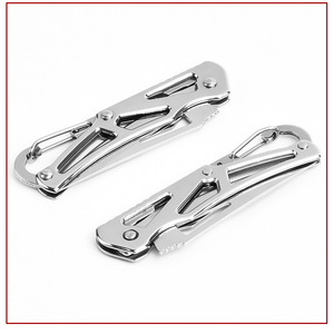 Mini Navaja Multiusos de Acero Inoxidable, Diseño Compacto, Navaja de Bolsillo para Llavero, con Borde Liso, 5.8cm - Product Image 1