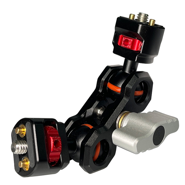 Professional Double Ball Heads 1/4\" Screws Anti-Twist Pins Aluminium Alloy Magic Arm Monitor Mount Cameras Camera Accessories