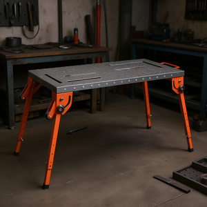 Banc de travail de soudage 44 x 21, table métallique pliable réglable en hauteur, capacité 500 lb, pour travaux de soudage - Product Image 2