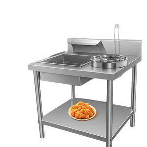 Mesa Comercial para Preparación y Empanado de Pollo Frito, Equipo para Empanizar Pollo Tipo <span class=keywords><strong>KFC</strong></span> - Product Image 3