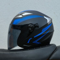 Nouveau casque de moto ouvert ABS 3/4 avec visière double lentille pour moto électrique taille XL