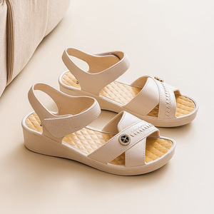 <span class=keywords><strong>Sandalias</strong></span> de moda para <span class=keywords><strong>mujer</strong></span>, estilo internet, con cuña, elegantes, transpirables, de verano, con punta abierta, estilo hada - Product Image 3