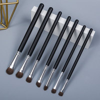Dongshen – Lot de 7 pinceaux de maquillage OEM en poils naturels pour le visage et les yeux avec manche en bois et pinceau estompeur – Vente en gros