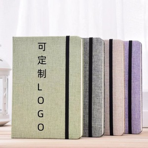 Cinta de seda personalizada marcapáginas tela de lino <span class=keywords><strong>Tapa</strong></span> <span class=keywords><strong>dura</strong></span> Eco cuadernos cubierta de lino <span class=keywords><strong>verde</strong></span> A5 diario de lectura libro de gratitud diario - Product Image 3