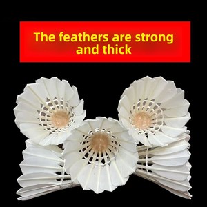 Volants de <span class=keywords><strong>badminton</strong></span> en plumes de canard rouges Yasi Yawi non marqués, sélection de Lin Li, avec base en liège composite, économiques et durables pour l'entraînement au <span class=keywords><strong>badminton</strong></span> - Product Image 2