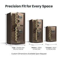 Armoire de sécurité à double porte de haute qualité anti-vol électronique ignifuge pour magasin métaux précieux et richesse