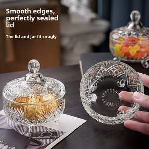 European Style China Glass Candy Jar Cup Storage Fruit Gift Decoration <strong>Sugar</strong> <strong>Flower</strong> Tea Spice Return Unisex - Product Image 3