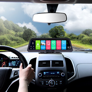 10 인치 안드로이드 8.1 자동차 백미러 자동 레코더 대시보드 <span class=keywords><strong>DVR</strong></span> 4G GPS WiFi 대시 카메라 FHD BT 2GB + 32GB ADAS 듀얼 렌즈 - Product Image 4