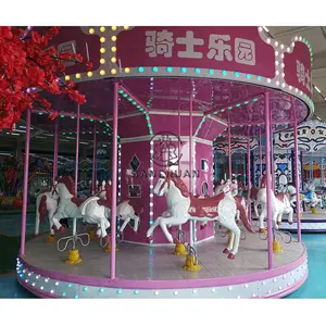 Equipo de diversión superior de China Parque temático de atracciones Niños Merry Go Round Rides Juegos rotativos Carrusel Caballos para la venta