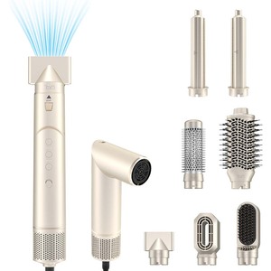 Peine de Aire Caliente Plegable 7 en 1 de Plástico, Estilizador de Cabello, Máquina Rizadora de Alta Velocidad 110000rpm, Difusor, Secador de Cabello de Alta Velocidad 1200W - Product Image 1