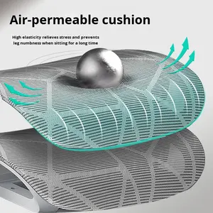 Moderner bequemer Home Office Ergonomischer Netz stuhl Höhen verstellbare Armlehne Hohle Rückenlehne für lang sitzende Computers tudien - Product Image 4