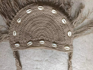 Bolso de Ganchillo Hecho a Mano con Forma de Media Luna, con Cuentas de Concha y Borlas, Estilo Bohemio, para Mujer, Bolso de Playa con Correa Individual - Product Image 3