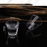 Lot de 200 verres jetables en plastique rigide de 30 ml pour fêtes de mariage et cadeaux invités