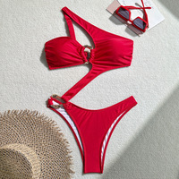 Maillot de bain une pièce sexy 2026 pour femme, style halter, découpes et patchwork, idéal pour les vacances à la plage
