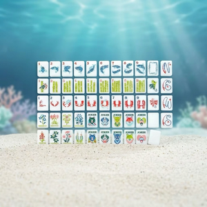 Ensemble de Mahjong Américain Alaska Nature & Faune Sauvage, 160 Tuiles en Acrylique, Grand Ciel, Désert, Poisson, Bois de Cerf, Lodge de Luxe, Cadeau - Product Image 1