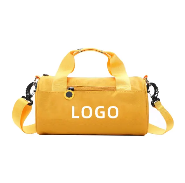 Yellow Small Athletic Crossbody Exercise Sports Gym Duffle Bag For Boys Girls Men