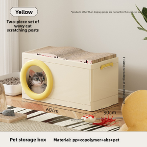 Casa Plegable para Gatos con Rascador Integrado, Cama para Gatos de Múltiples Niveles con Almacenamiento, Refugio Impermeable para Mascotas Pequeñas - Product Image 6