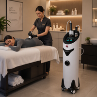 Appareil de massage à rouleaux à billes internes pour drainage lymphatique, sur pied, 2 poignées, pour remodelage corporel et élimination de la cellulite, pour salons de beauté OEM