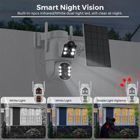 Conjunto DE SEGURIDAD 6MP 8CH WiFi 4 8 canales PTZ IP NVR Batería solar Sistema de cámara CCTV de seguridad para el hogar Inalámbrico