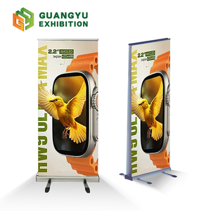 Exhibición de exhibición Venta barata Personalizado de un solo lado de doble cara Roll up Banner Kakemono Aluminio retráctil Roll up Banner Stand - Product Image 1
