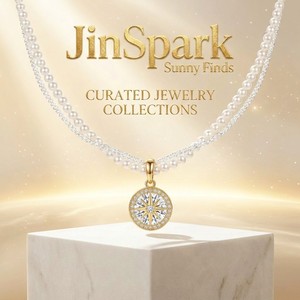 Collar de <span class=keywords><strong>Perlas</strong></span> con Cuentas de Circonio de Doble Capa Octagrama JinSpark Stellar Grace |   Elegante Collar Celestial Vintage Chapado en Oro de 18K para Mujer - Product Image 4