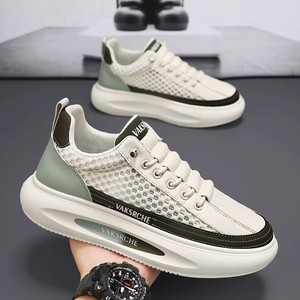 Chaussures basses à lacets pour hommes, style sport, nouvelle collection printemps-été, en maille respirante, légères, polyvalentes, haut de gamme - Product Image 3