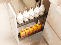 Égouttoir à vaisselle en acier inoxydable, panier de rangement en fil métallique à montage latéral pour tiroir de cuisine, armoires escamotables
