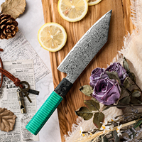 Couteau Bunka de luxe ultra tranchant de style japonais Couteau Santoku de chef de cuisine en acier damas 67 couches