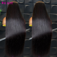 Perruque frontale en dentelle HD densité 250, cheveux humains lisses, pleine densité, cheveux vierges bruts SDD, effet peau indétectable