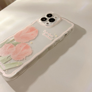 <span class=keywords><strong>Coque</strong></span> de téléphone mignonne tout compris, <span class=keywords><strong>transparente</strong></span> givrée, <span class=keywords><strong>motif</strong></span> peint de tulipes, pour <span class=keywords><strong>iPhone</strong></span> 15 14 13 12 <span class=keywords><strong>11</strong></span> Pro Max Plus - Product Image 2