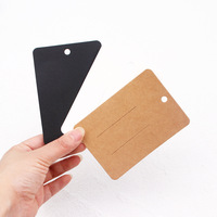 Carte de présentation MIO pour accessoires capillaires en gros, cartes pour pinces à cheveux et bijoux, 7*10cm, en papier kraft, avec logo personnalisé, pour emballage