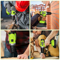 Perceuse sans fil 21V, kit 28 pièces, vitesse variable 1350 tr/min, couple 28 Nm, mandrin sans clé 3/8 po avec embouts et douilles