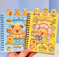 24 autocollants Kawaii Capybara pour livre DIY, carton personnalisé imprimé, journal, agenda, fournitures scolaires, papeterie de bureau