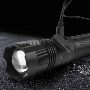 XHP50 Flashlight Zoom Version <b>USB</b> Rechargeable High <b>Power</b> LED White Light P70 Tactical Flashlight - Product Image 1