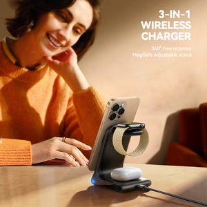 Soporte de <span class=keywords><strong>cargador</strong></span> rápido Joyroom 3 en 1 <span class=keywords><strong>cargador</strong></span> inalámbrico para <span class=keywords><strong>iPhone</strong></span> 11 Pro X XS Max <span class=keywords><strong>XR</strong></span> para <span class=keywords><strong>Apple</strong></span> Watch 5 para auriculares Pro para Samsung - Product Image 4