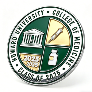 Moneda Conmemorativa Personalizada de la Universidad Médica, Doble Chapado en Aleación de Zinc Esmaltada, para Graduación de la Escuela de Medicina, Año Nuevo Chino, Amor - Product Image 4
