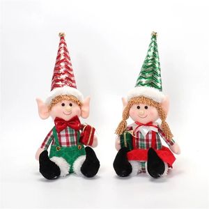ตุ๊กตาเอลฟ์นั่งน่ารัก 2 ตัว ชุดของขวัญคริสต์มาสสำหรับวันหยุดฤดูหนาว - Product Image 2