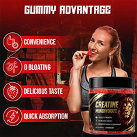 Gummies de créatine OEM pour la croissance musculaire, poudre de créatine monohydrate, gummies de créatine pré-entraînement, nutrition sportive, pilules pour la croissance musculaire